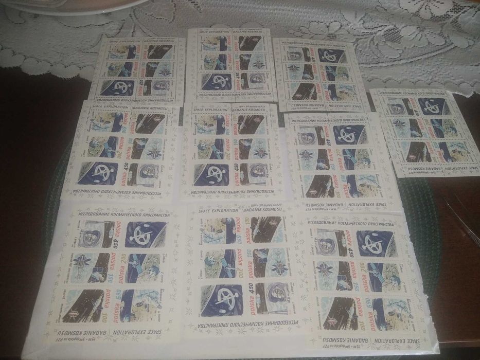 Arkusik znaczki polskie blok 110 9 sztuk