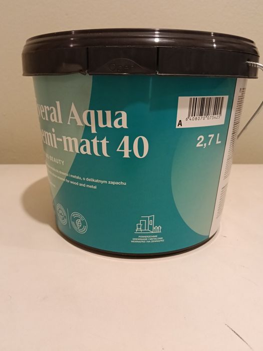 Farba biała pół mat 2,7l