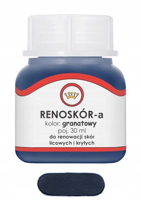 RENOSKÓR FARBA LAKIER do Skóry Granatowy 30ml