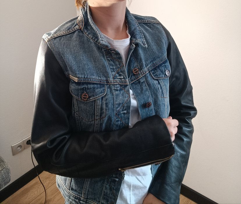 Kurtka ramoneska jeansowa