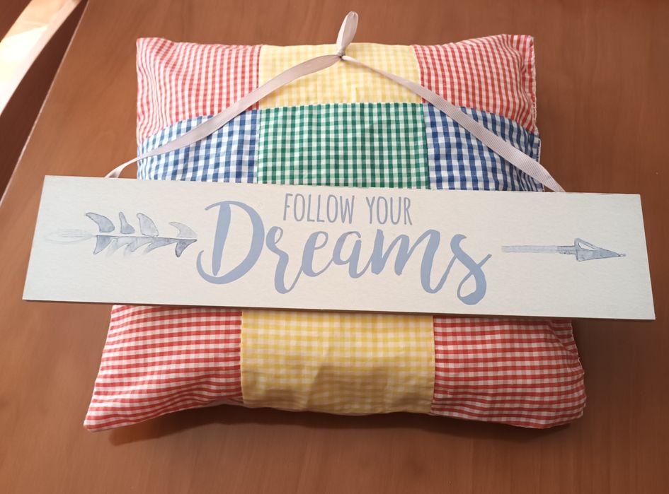 Conjunto de almofada + Frase motivacional