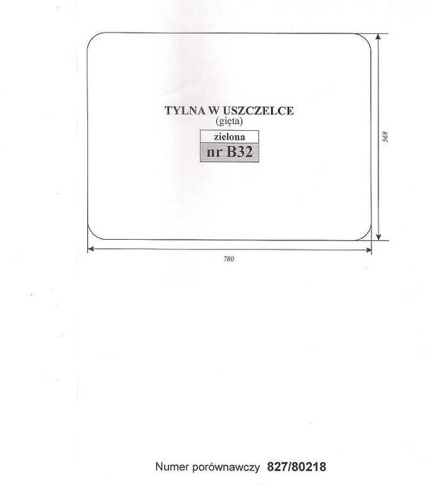 JCB JS : 110 ,115, 130   JZ: 140, 235   8080, 8085  - szyba B 32