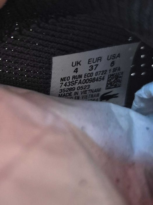 Sapatilhas Lacoste neo run eco 37