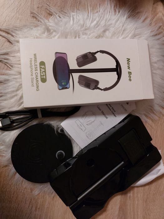 Ładowarka indukcyjna Stojak na słuchawki NewBee Iphone15 Samsung