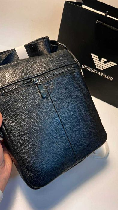 Emporio Armani męska torba torebka Listonoszka, skóra, Włochy 66418