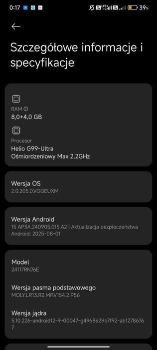 REDMI  NOTE 14  na gwarancji
