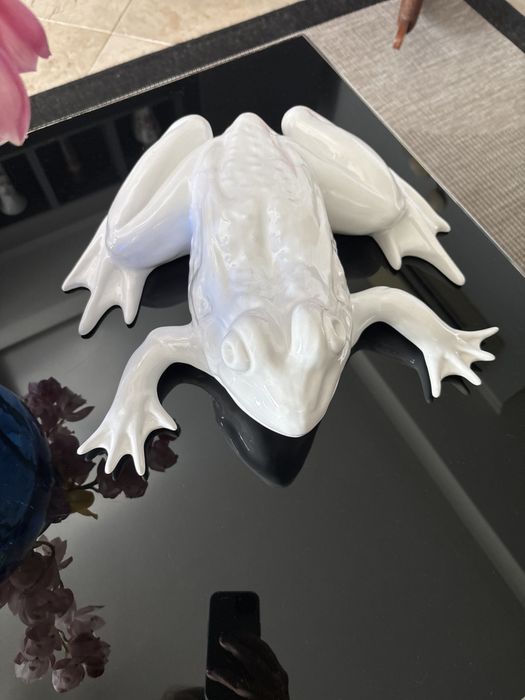 Sapo em louça branca