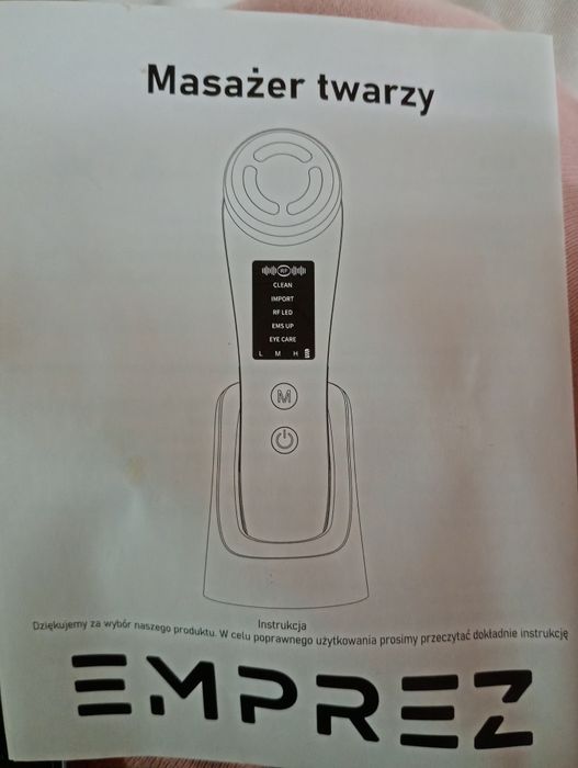 Emprez Mezoterapia Bezigłowa Masażer do twarzy EMS 5w1 Polska Marka
