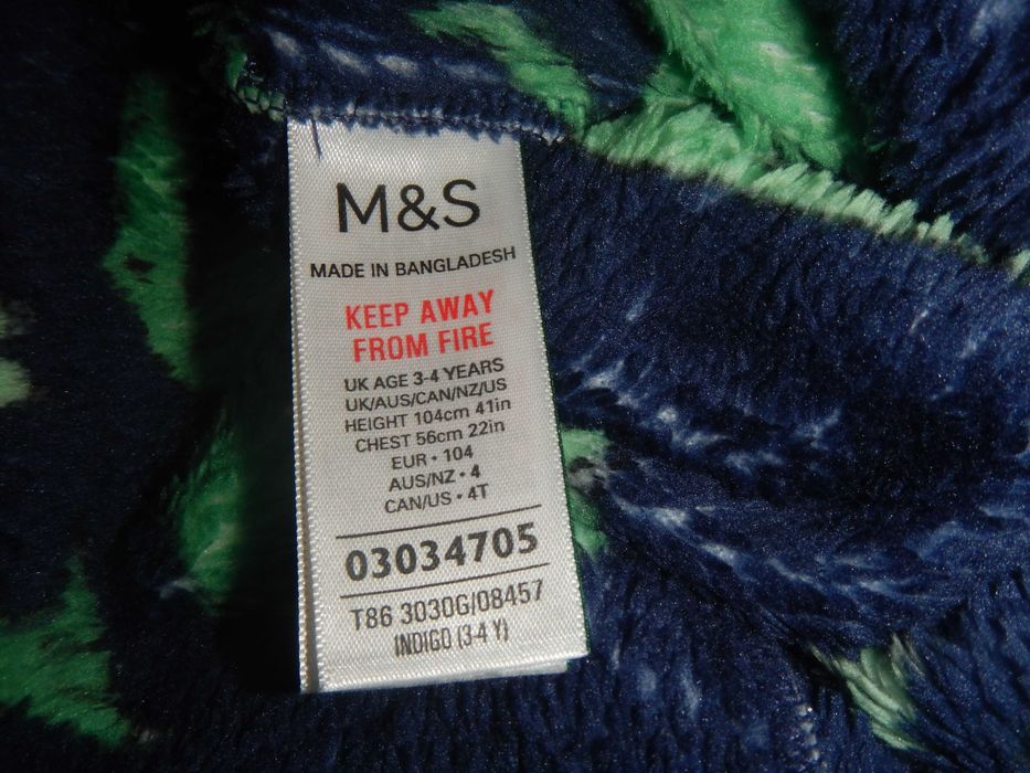 Флісовий сліп піжама marks & spencer p.98-104см(3-4роки)