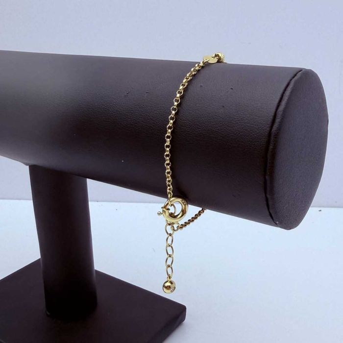 Piękna Złota Bransoletka Serce 3,57G P585 20CM