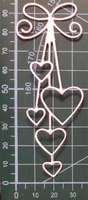 3609. Wykrojnik serca kokarda scrapbooking