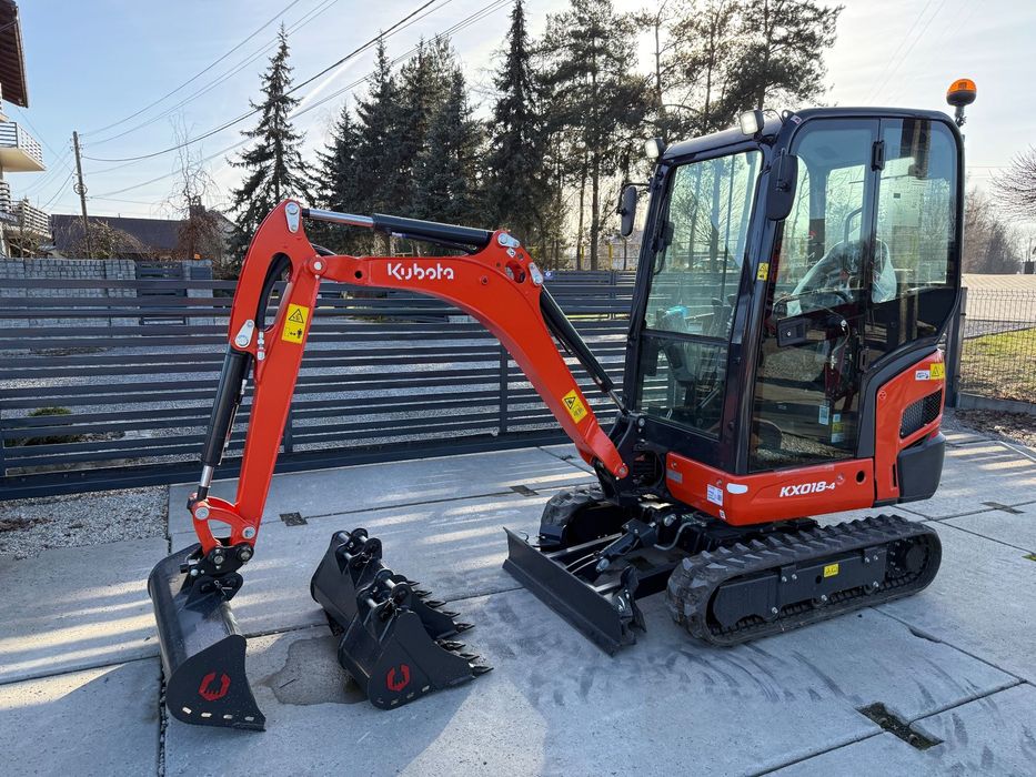 Kubota KX018-4  NOWA GWARANCJA minikoparka koparka 3 łyżki  JCB bobcat Yanmar cat