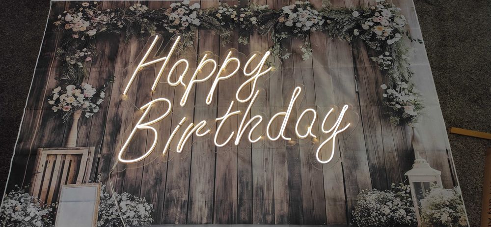 neon, ledon Happy Birthday
