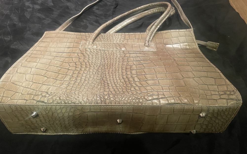 Torebka shopper ze skóry krokodyla Włoska
