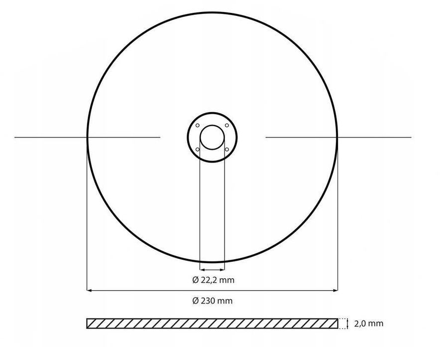 10 Tarcza do cięcia metalu 230x2.0mm Longlife tarcza do metalu 230mm