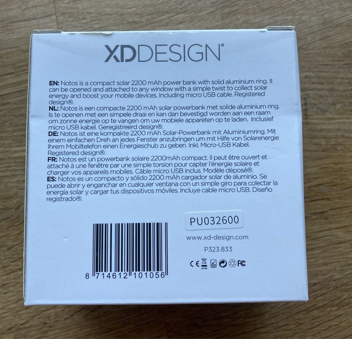 Ładowarka słoneczna Notos, power bank 2200 mAh