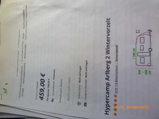 Przedsionek przyczepy kempingowej , kampera , namiotu