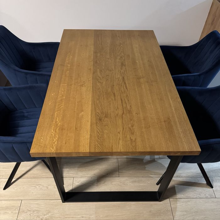 Stół drewniany lity dąb 150x90 rozkładany 240x90 (blat 4cm)