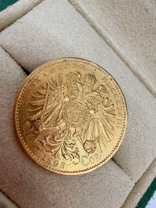 Złota moneta 20 koron austrackich Franciszek Jozef I 1893
