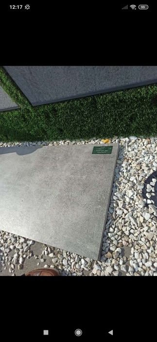 Płytka tarasowa, gres szkliwiony, szara