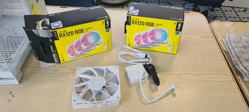 Ventoinhas corsair rgbCorsair iCUE LINK RX120 RGB Starter Kit