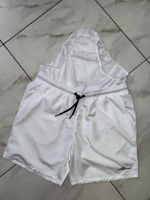 Мужские стильные белые плавательные шорты Boohoo m (46-48)