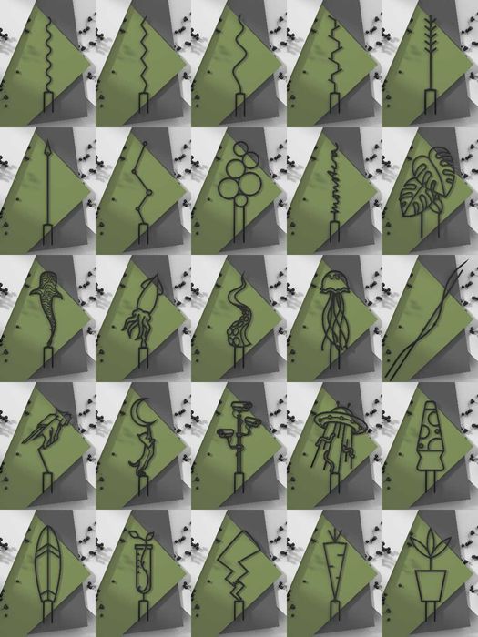 Podpórka do roślin kwiatów pergola SQUID druk 3D alokazja monstera