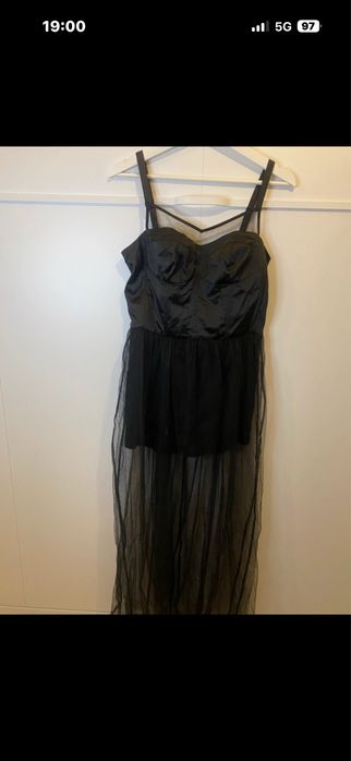 Nowy Kombinezon sukienka z spodenkami czarna tiul r40 M/L h&M