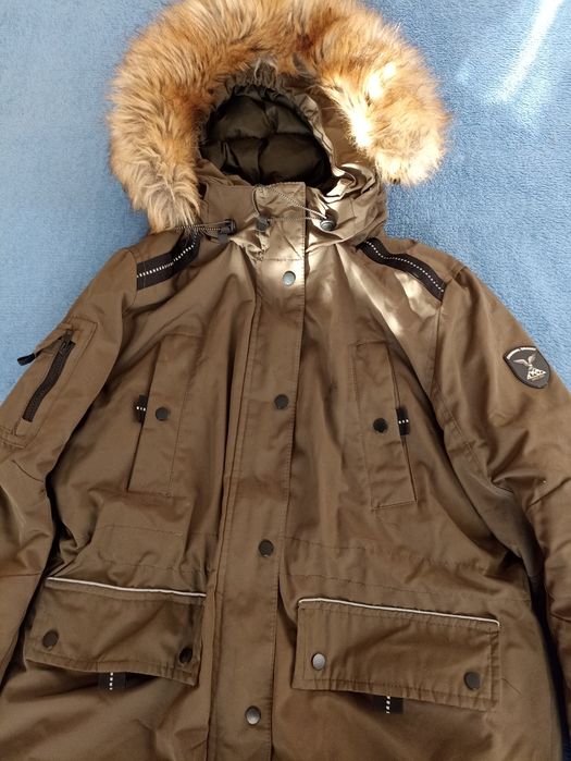 Чоловіча куртка пуховик  колір хакі