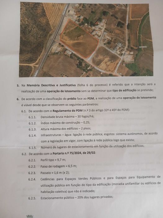 Loteamento de 8 moradias