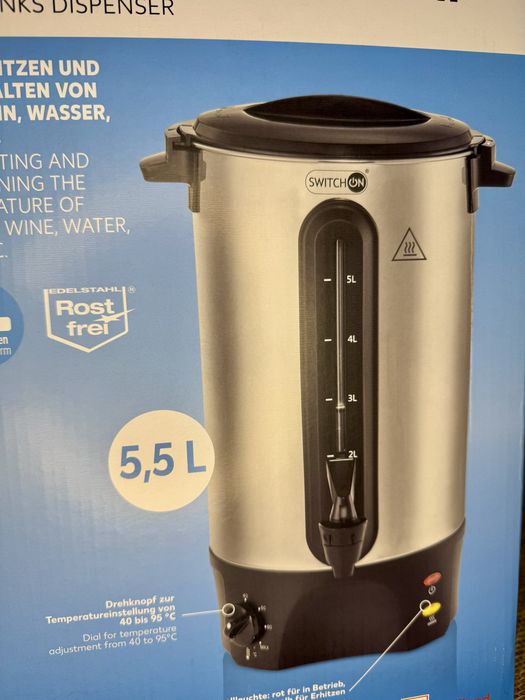 Warnik do napojów, wody 5,5L | 1300W | stal nierdzewna | NOWY
