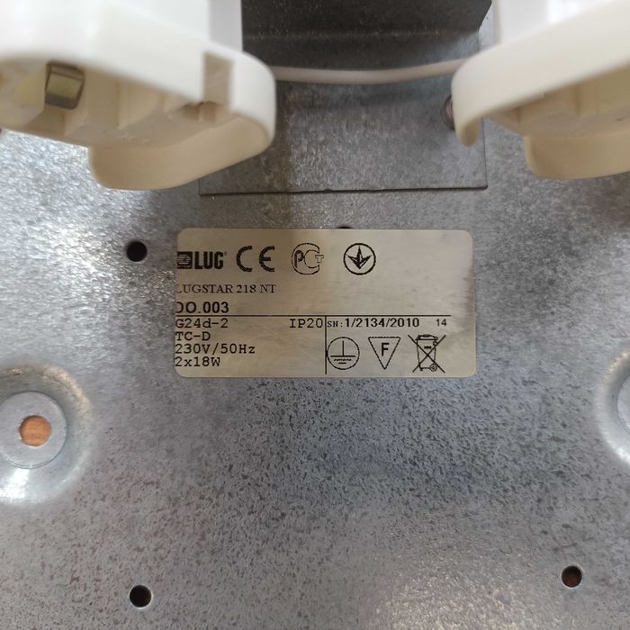 Oprawa oświetleniowa downlight Lugstar 218 NT 2x18W Biały