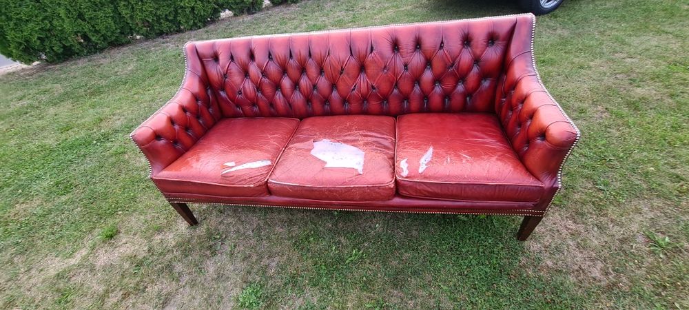 Sofa chesterfield 3 osobowa poduchy do obszycia