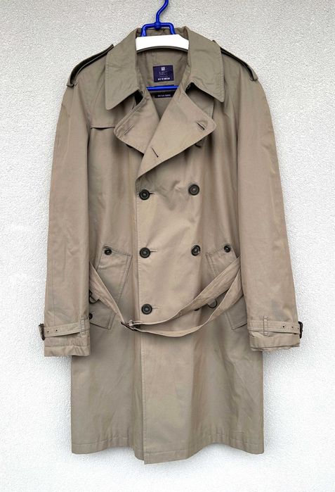 Płaszcz męski MARK & SPENCER trencz brytyjski elegancki długi r. XL