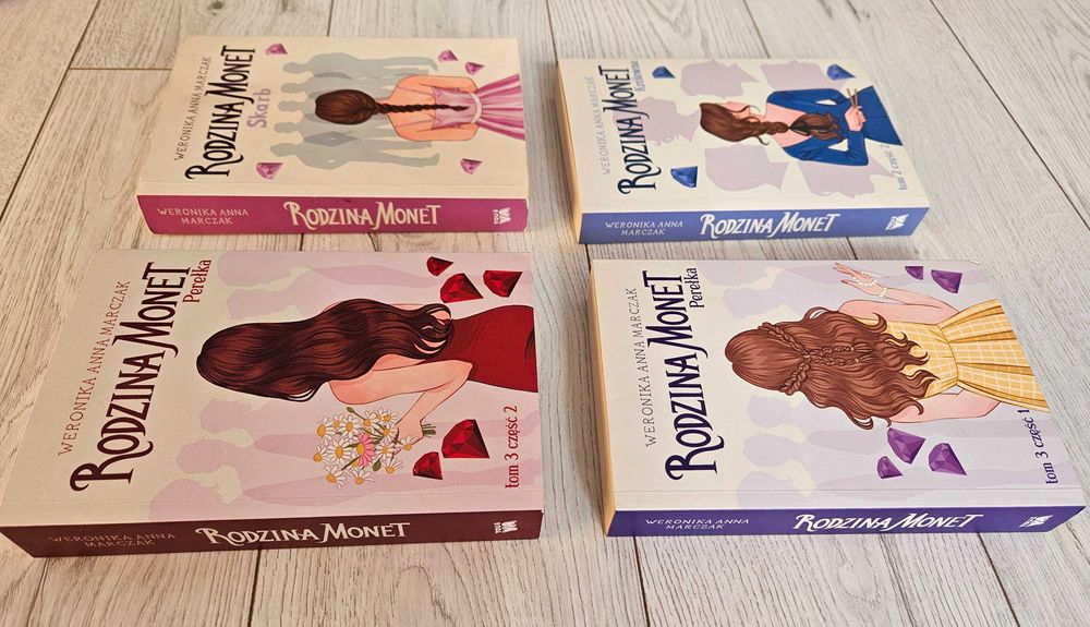 Rodzina Monet 4 książki Skarb Królewna Perełka