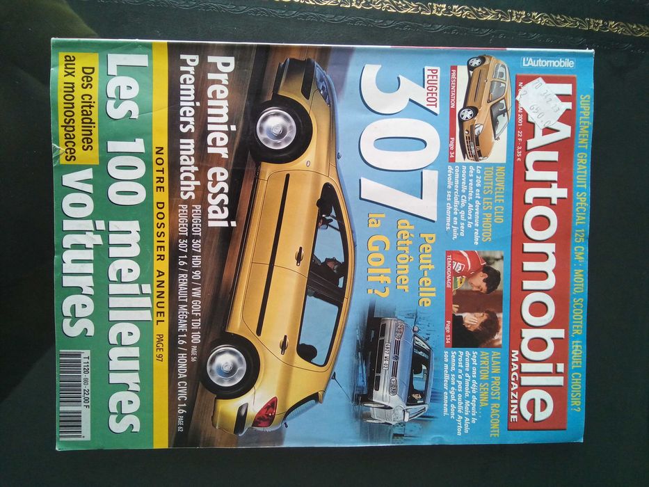 Coleção de revistas l'automobile de 1970 a 1991