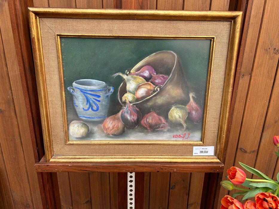 Obraz, martwa natura z cebulami #9134 Stylowy Węgrów