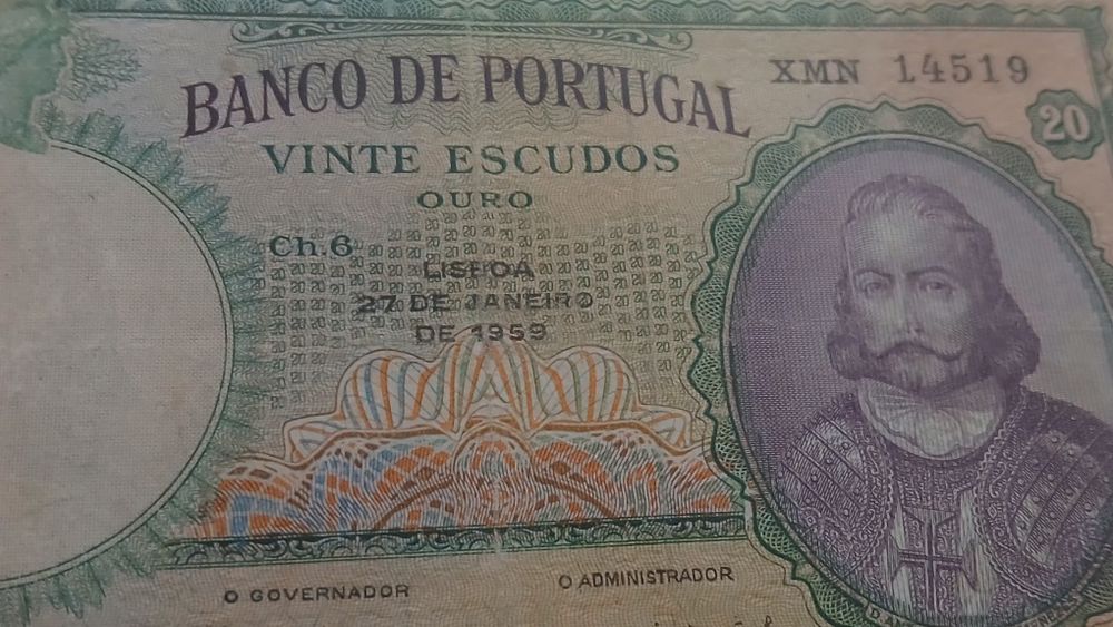 Nota de 20 Escudos de 1959