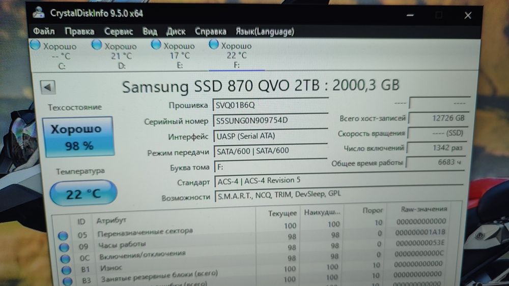 Ssd 2tb диск samsung evo 870