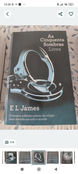 Vendo terceiro livro da coleção cinquenta sombras.