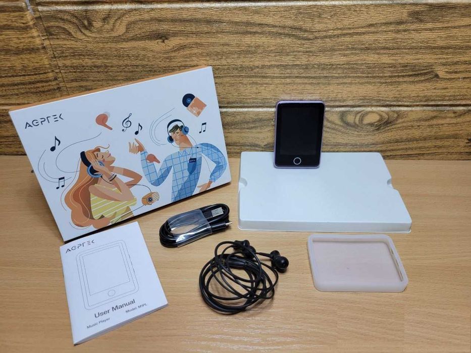 MP3-плеер AGPTEK M1PL 2,8 дюйма, 64 ГБ с Bluetooth 5.3