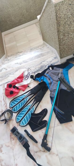 Conjunto material para pescar em peneia