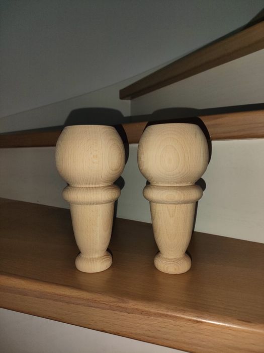 Nożki bukowe 2 sztuki. Toczone nogi