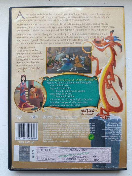DVD Disney Mulan 2