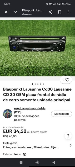 Radio blaupunck lausanne cd30 a funcionar
