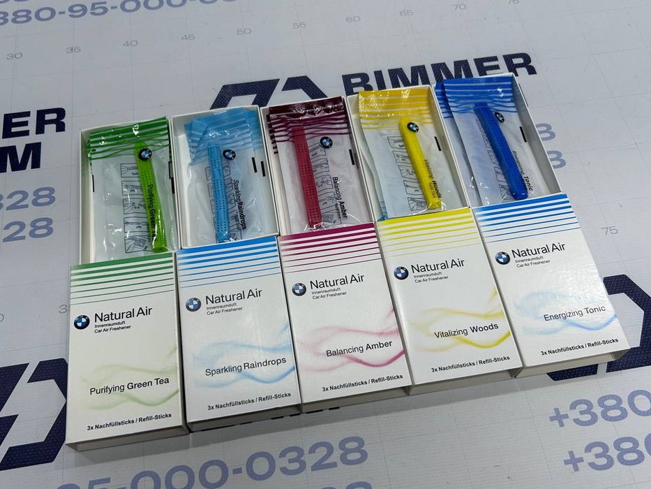 Ароматизатор BMW БМВ Natural Air Silver/Black/NEW  змінні картриджі