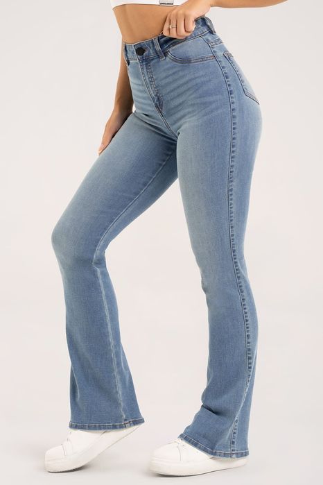 Dzowny jeansy gym glamour push up wysoki stan