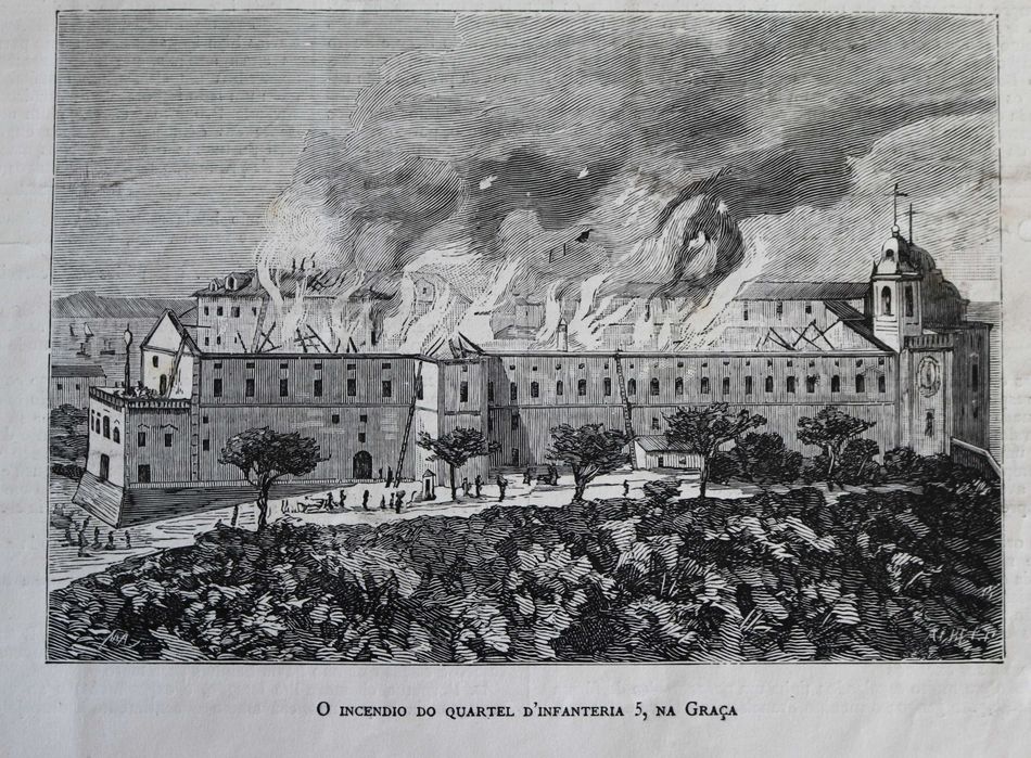 Rainha D. Maria Pia, Quermesse da Ajuda, Incêndio da Graça OCCIDENTE 1884