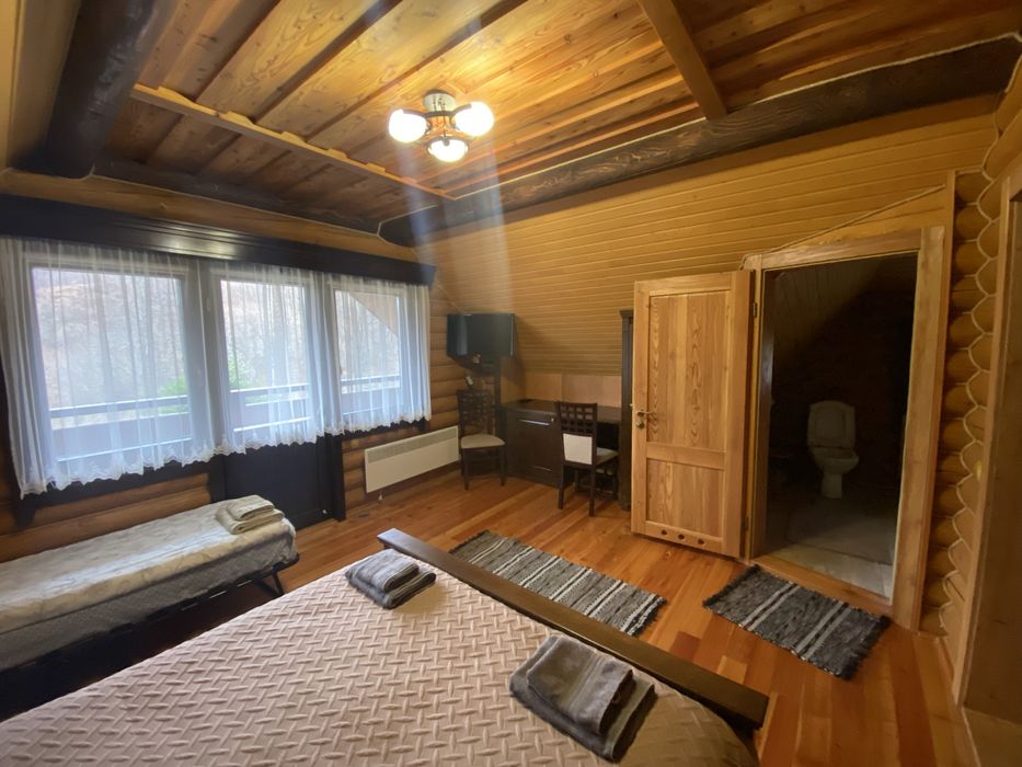 Здається дервяний будинок з банею все є