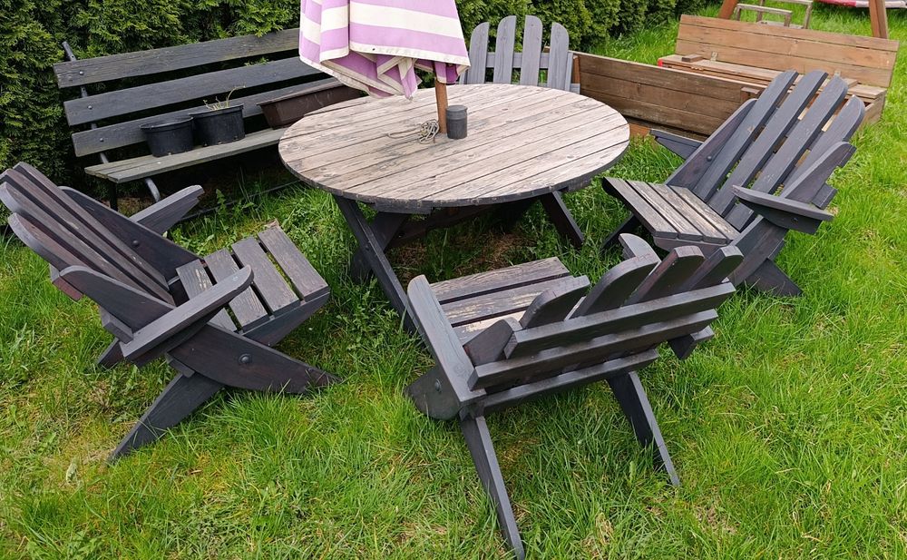 Zestaw ogrodowy, stół+4krzesla